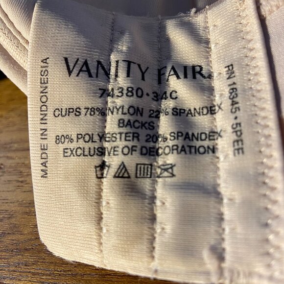 🩷🩷Vanity Fair Beauty Back® Underwire Smoothing Strapless Bra 74380 34C NWOT - Picture 4 of 6